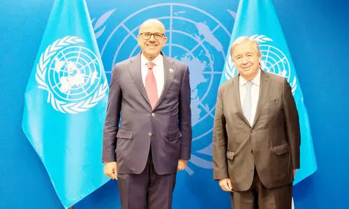 വിദേശകാര്യ മന്ത്രി യു.എൻ സെക്രട്ടറി ജനറലുമായി കൂടിക്കാഴ്ച നടത്തി വിദേശകാര്യ മന്ത്രി യു.എൻ സെക്രട്ടറി ജനറലുമായി കൂടിക്കാഴ്ച നടത്തി