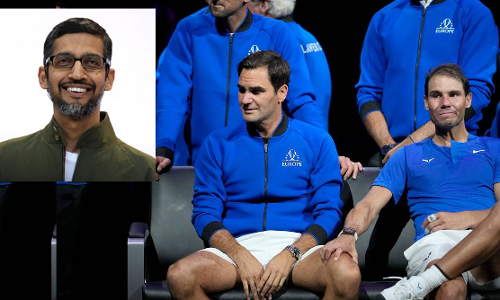 കണ്ണീരണിഞ്ഞ് ഫെഡററും നദാലും; അത്ഭുത നിമിഷമെന്ന് ഗൂഗിൾ സി.ഇ.ഒ