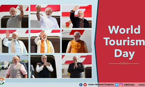 Congress takes swipe at PM Modi on World Tourism Day