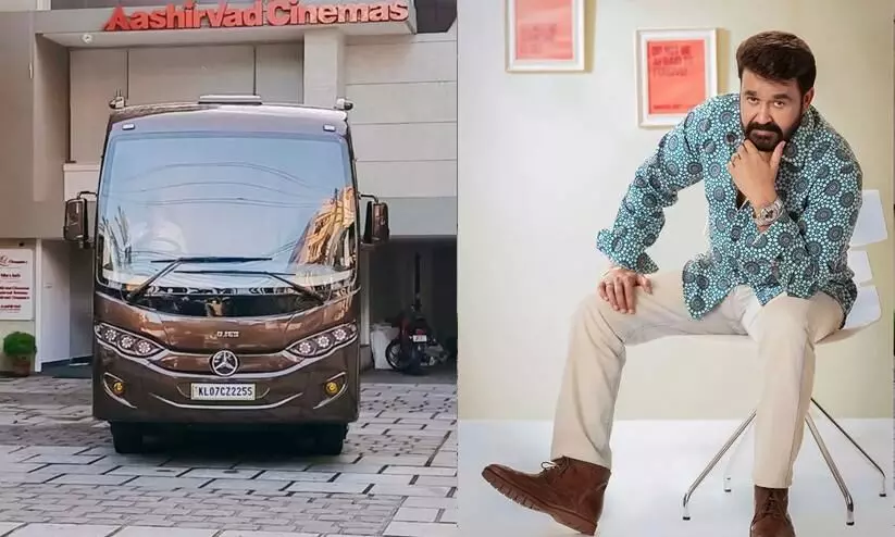 mohanlal new carvan with his favorite number mohanlal new carvan with his favorite number