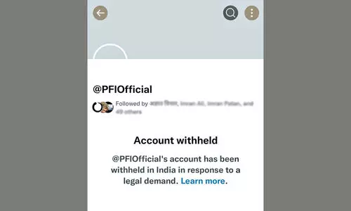 പോപുലർ ഫ്രണ്ടിന്‍റെ ഔദ്യോഗിക ട്വിറ്റർ അക്കൗണ്ട് സസ്പെൻഡ് ചെയ്തു