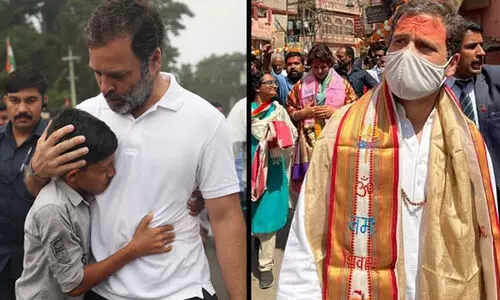 കേരളം വിട്ടപ്പോൾ രാഹുൽ വേഷംമാറി, കാവിഷാൾ അണിഞ്ഞു; സി.പി.എം കേന്ദ്രങ്ങളുടെ പ്രചാരണം ശരിയോ?