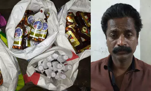 24 ലിറ്റർ വ്യാജമദ്യവുമായി വ്യാപാരി അറസ്റ്റിൽ