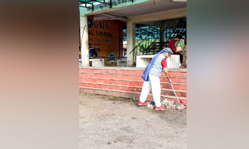 Saitu Kunju was not idle even on this Gandhi Jayanti day