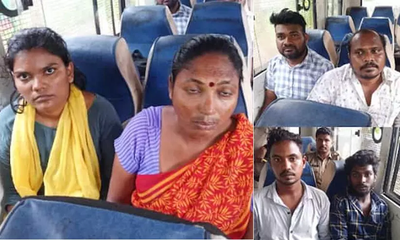 ദമ്പതികളെ ബന്ദികളാക്കി സ്വർണവും പണവും കവർന്ന സംഭവം: രണ്ട് സ്ത്രീകളടക്കം ആറുപേർ പിടിയിൽ