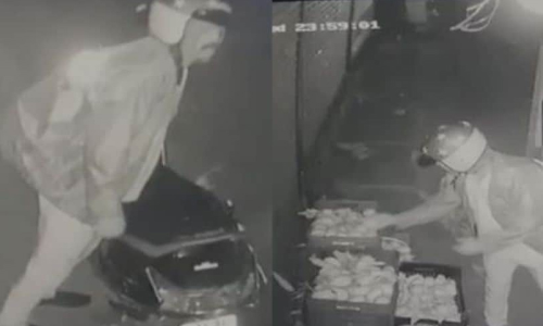 CCTV footages of mango thief policeman