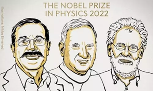 ഭൗതികശാസ്ത്ര നൊബേൽ പങ്കിട്ട് മൂന്ന് പേർ