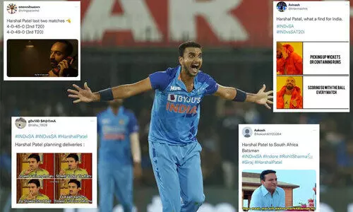 എതിർ ടീമിന്റെ പന്ത്രണ്ടാമൻ; ഹർഷൽ പട്ടേലിനെതിരെ രോഷവുമായി നെറ്റിസൺസ്