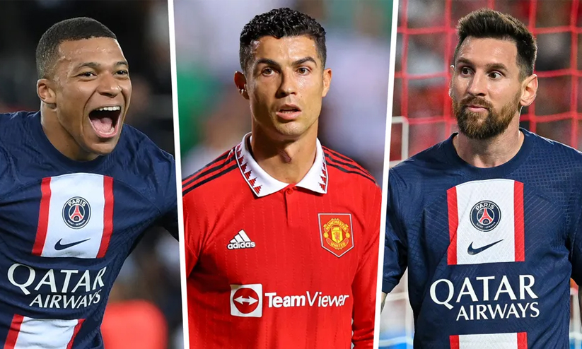 വരുമാനത്തിൽ മെസ്സിയെയും ക്രിസ്റ്റ്യാനോയെയും കടത്തിവെട്ടി എംബാപ്പെ വരുമാനത്തിൽ മെസ്സിയെയും ക്രിസ്റ്റ്യാനോയെയും കടത്തിവെട്ടി എംബാപ്പെ