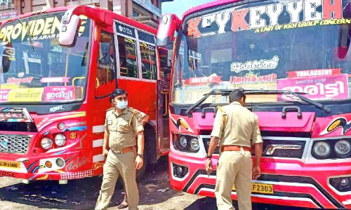 നിയമലംഘനം; 30 ബസുകൾക്കെതിരെ നടപടി, 68,000 രൂപ പിഴ