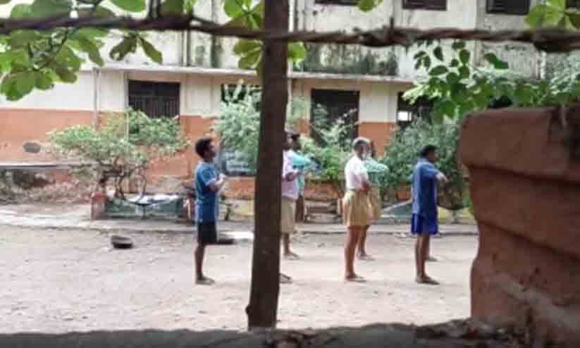 RSS training in the school yard;  A case was filed after the protest -Video |  RSS training at corporation school sparks row, probe ordered