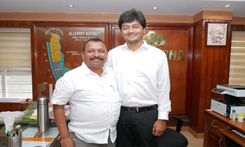 ആലപ്പുഴ കലക്ടറെ കാണാൻ ആന്ധ്രയിൽനിന്നൊരു അതിഥി; വികാരനിർഭര കുറിപ്പുമായി കൃഷ്ണ തേജ