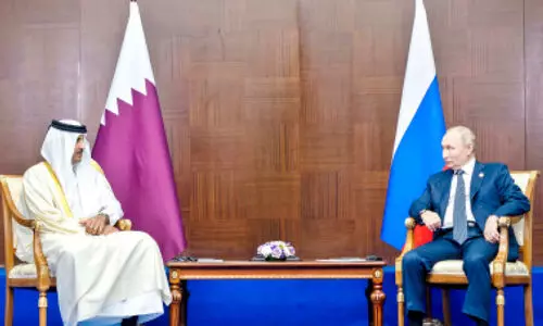 ലോകകപ്പിന് ആശംസ നേർന്ന് പുടിൻ; ഖത്തർ അമീറും റഷ്യൻ പ്രസിഡന്‍റും കൂടിക്കാഴ്ച നടത്തി