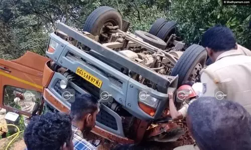ലോറി മറിഞ്ഞ് തമിഴ്നാട് സ്വദേശിയായ ഡ്രൈവർ മരിച്ചു