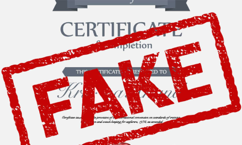 fake certificates