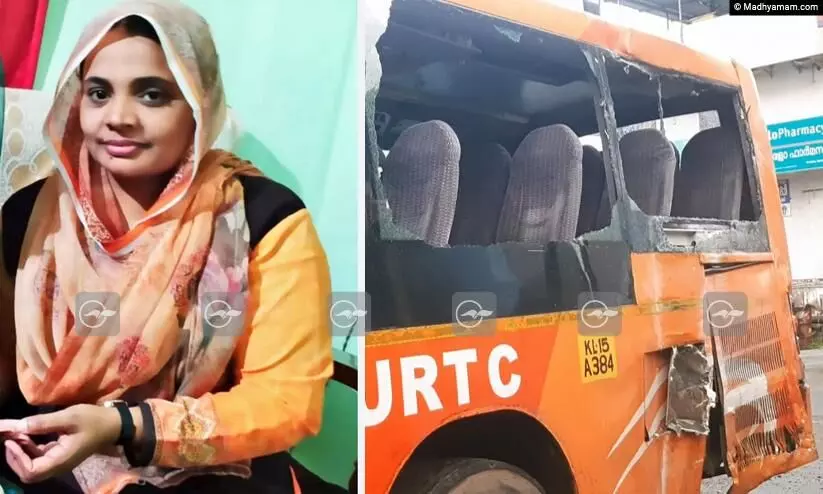 കെ.എസ്.ആർ.ടി.സിക്ക് പിന്നിൽ ടൂറിസ്റ്റ് ബസിടിച്ച് സൗദിയിൽനിന്നെത്തിയ യാത്രക്കാരി മരിച്ചു