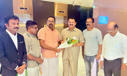K. Muralidharan MP welcomed in dubai