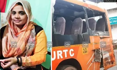 കെ.എസ്.ആർ.ടി.സിക്ക് പിന്നിൽ ടൂറിസ്റ്റ് ബസിടിച്ച് സൗദിയിൽനിന്നെത്തിയ യാത്രക്കാരി മരിച്ചു