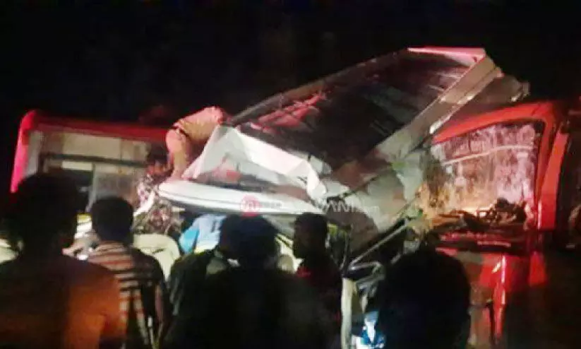 Karnataka Nine dead 12 injured in three vehicle pile up in Hassan