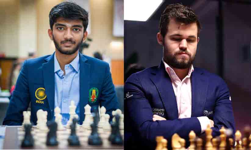 റാപ്പിഡ് ചെസ്: കാൾസണെ വീഴ്ത്തി ഡി. ഗുകേഷും