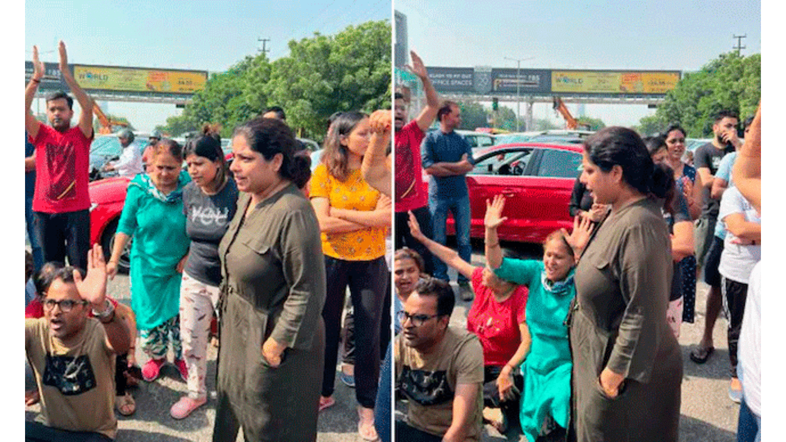 നായയുടെ കടിയേറ്റ് കുഞ്ഞ് മരിച്ച സംഭവം; നോയിഡയിൽ റോഡ് തടഞ്ഞ് പ്രതിഷേധം