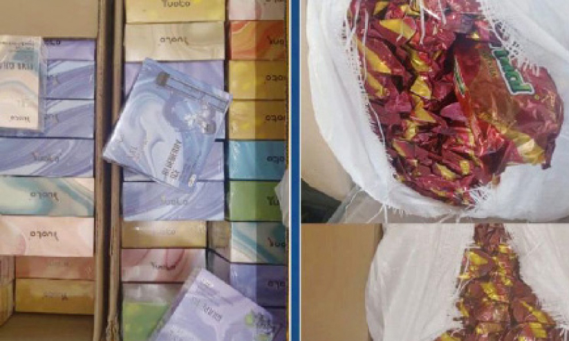 Seized of prohibited tobacco products Seized of prohibited tobacco products