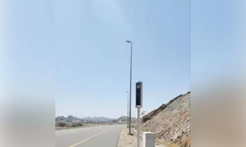New surveillance camera on Masafi Road