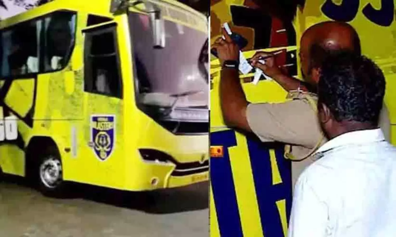 ബ്ലാസ്റ്റേഴ്‌സിന്റെ ബസിനും പൂട്ട്; ഫിറ്റ്‌നസ് റദ്ദാക്കി