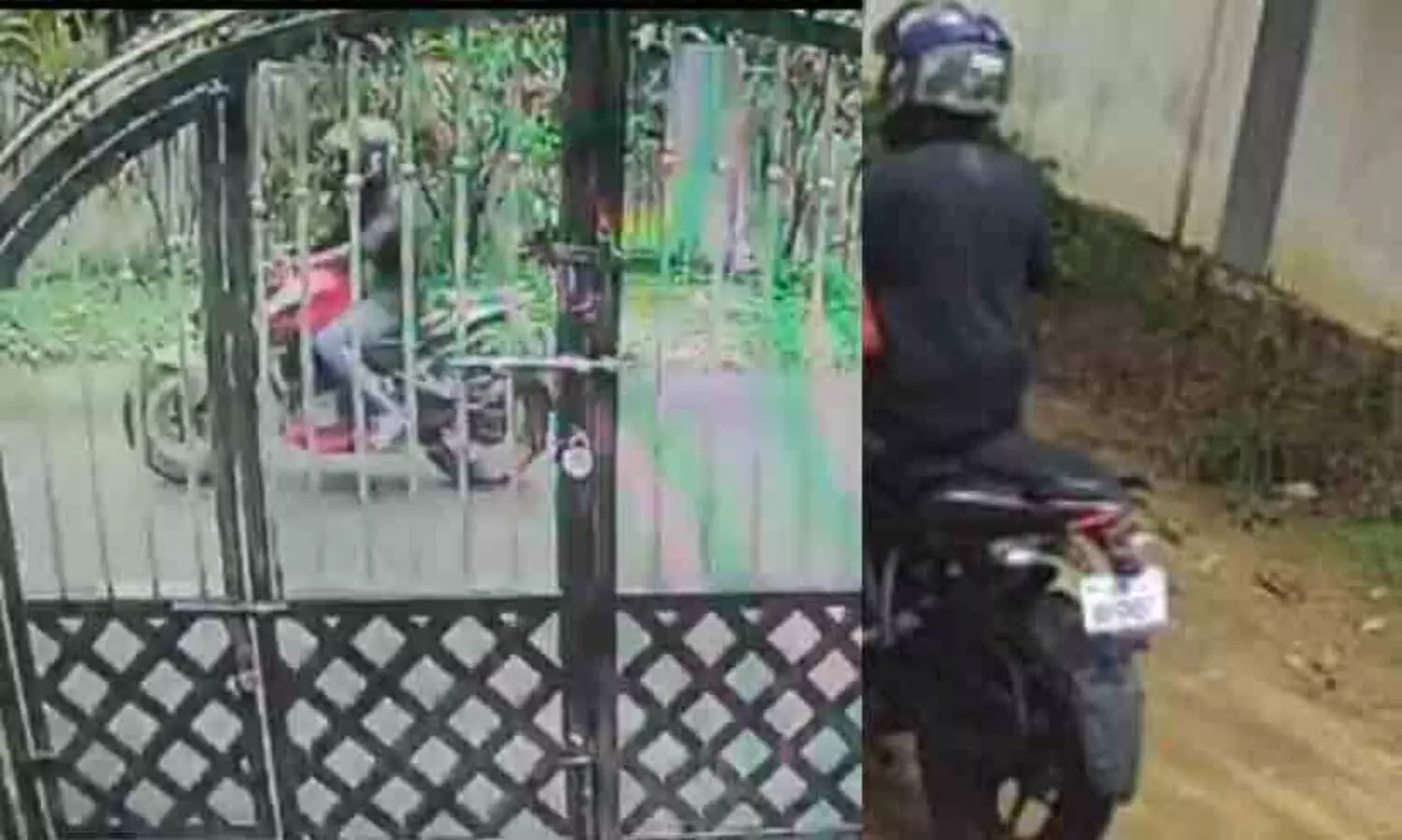 ബൈക്കിലെത്തി വയോധികയുടെ സ്വർണമാല പൊട്ടിച്ചു; ദൃശ്യം സി.സി.ടി.വിയിൽ