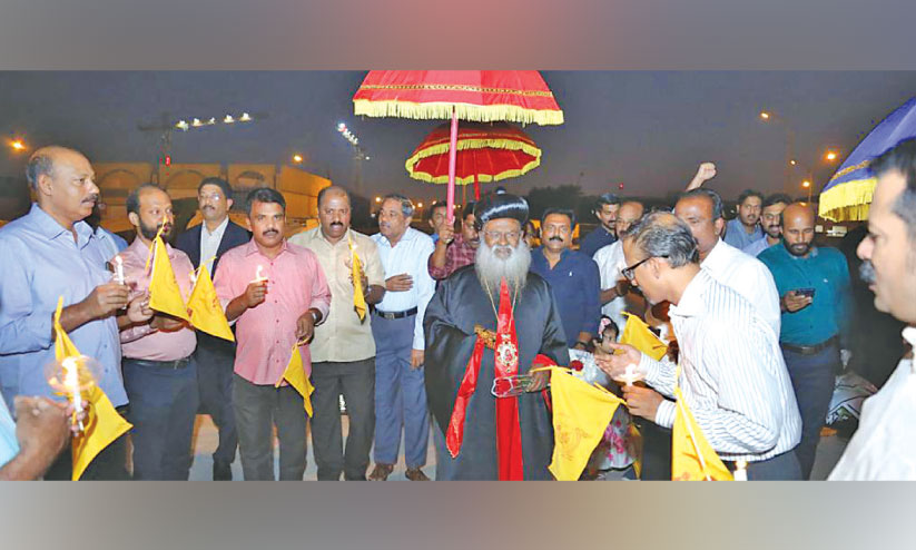 കത്തോലിക്ക ബാവക്ക് സ്വീകരണം നൽകി കത്തോലിക്ക ബാവക്ക് സ്വീകരണം നൽകി