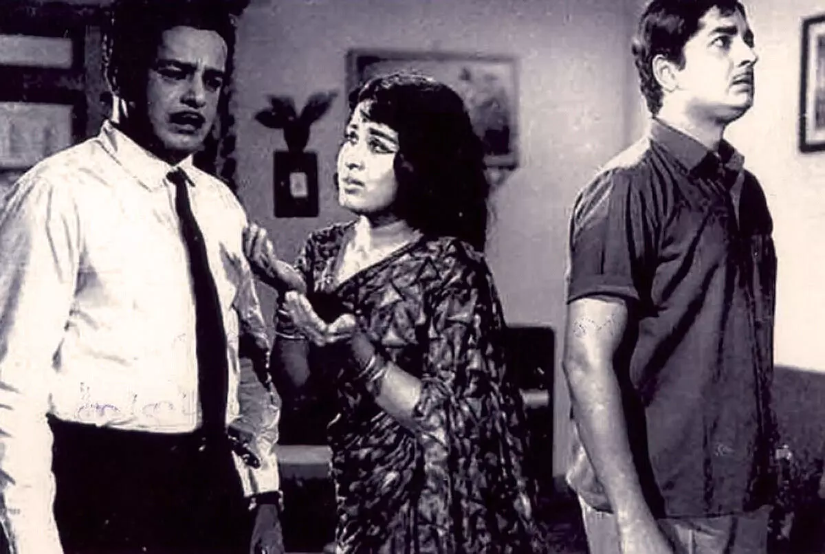 സത്യൻ, ഷീല, പ്രേംനസീർ (ചിത്രം: 'അശ്വമേധം')