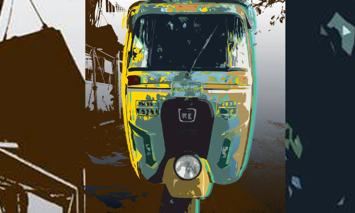 ബാക്ക് സീറ്റിൽ പുല്ല് തിരുകി​വെച്ച ഓട്ടോ -കവിത