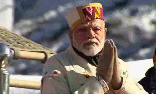 കേദാർനാഥ് ധാമിലെ പ്രാർഥനയിൽ പങ്കെടുത്ത് നരേന്ദ്രമോദി