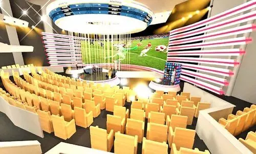 സ്റ്റേഡിയംപോലെ കളിക്കാഴ്ചയുമായി മീഡിയ സെന്റർ