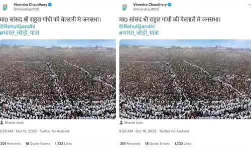 ഭാരത് ജോഡോ യാത്രയുടേതെന്ന പേരിൽ കോൺഗ്രസ് നേതാക്കൾ പങ്കുവെച്ചത് നൈജീരിയയിൽ നിന്നുള്ള ചിത്രം