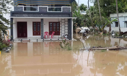 ദേശീയപാത നിർമാണം; താഴ്ന്ന പ്രദേശങ്ങൾ വെള്ളക്കെട്ടിൽ