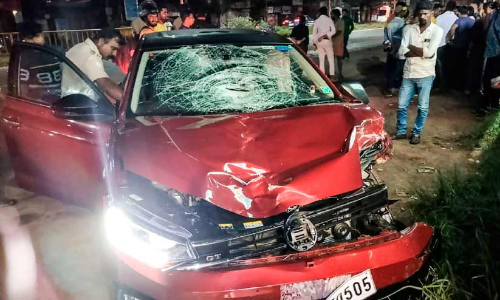 അമിത വേഗത്തിലെത്തിയ കാറിടിച്ച് വഴിയാത്രികന് ഗുരുതര പരിക്ക്