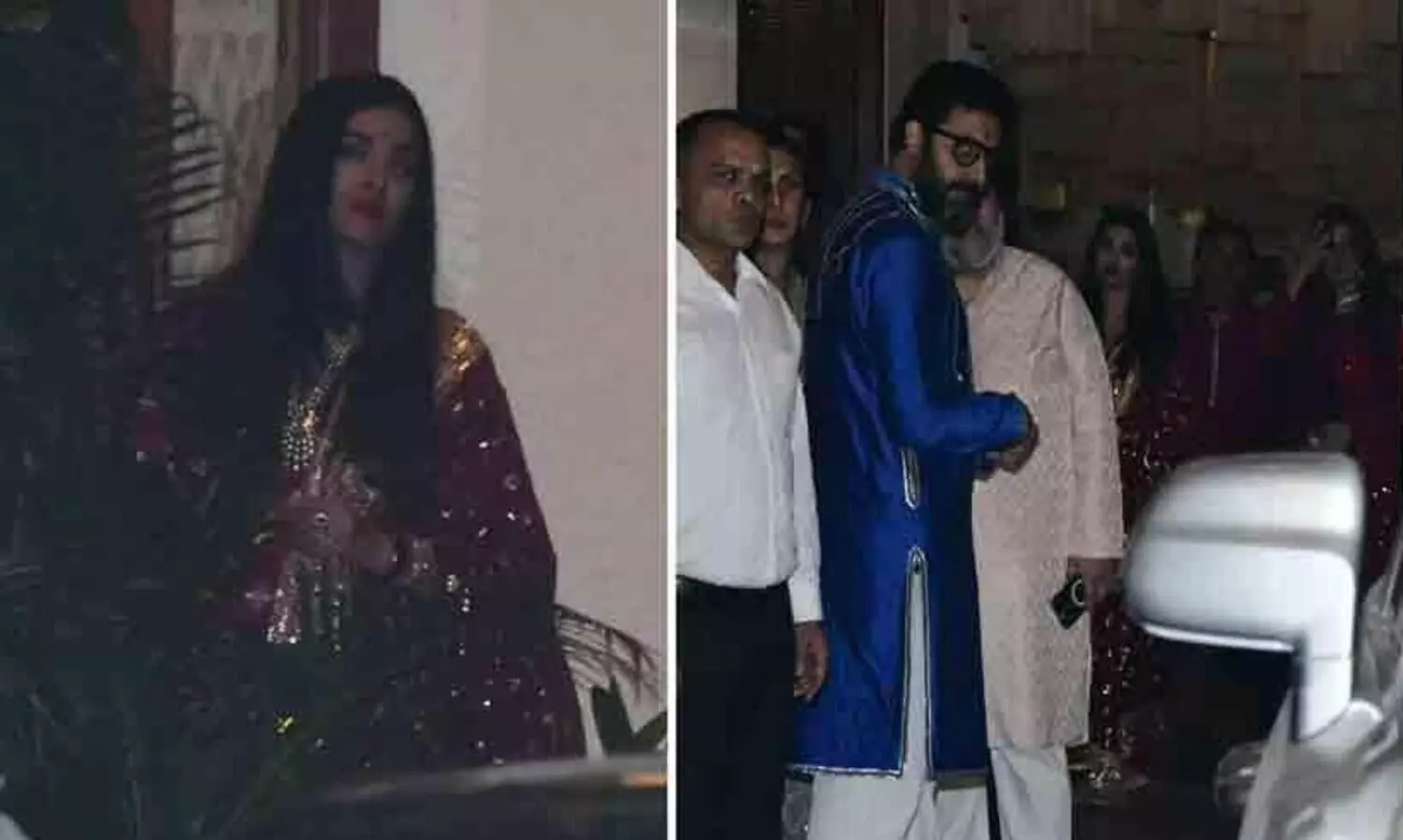 Aishwarya Rai, Abhishek Bachchan welcome guests at Amitabh Bachchans Diwali bash