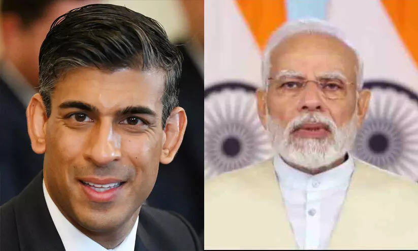 ഋഷി സുനകിനെ അഭിനന്ദിച്ച് മോദി: ആഗോള പ്രശ്നങ്ങൾക്ക് ഒരുമിച്ച് പരിഹാരം കാണാം ഋഷി സുനകിനെ അഭിനന്ദിച്ച് മോദി: ആഗോള പ്രശ്നങ്ങൾക്ക് ഒരുമിച്ച് പരിഹാരം കാണാം