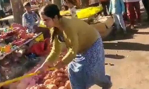 Woman doctor booked for damaging shops