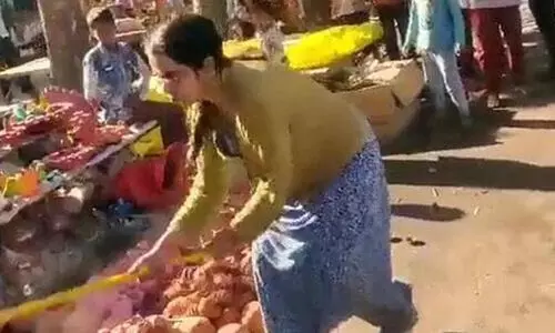 Woman doctor booked for damaging shops