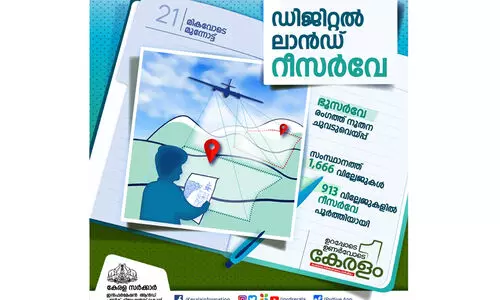 കേരളപ്പിറവി ദിനത്തില്‍ ഡിജിറ്റല്‍ റീസർവേ തുടങ്ങുന്നു