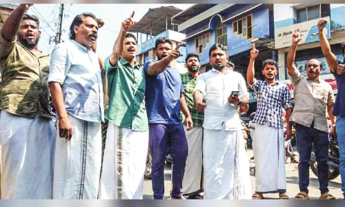 edavanna road was demolished for the drinking water project