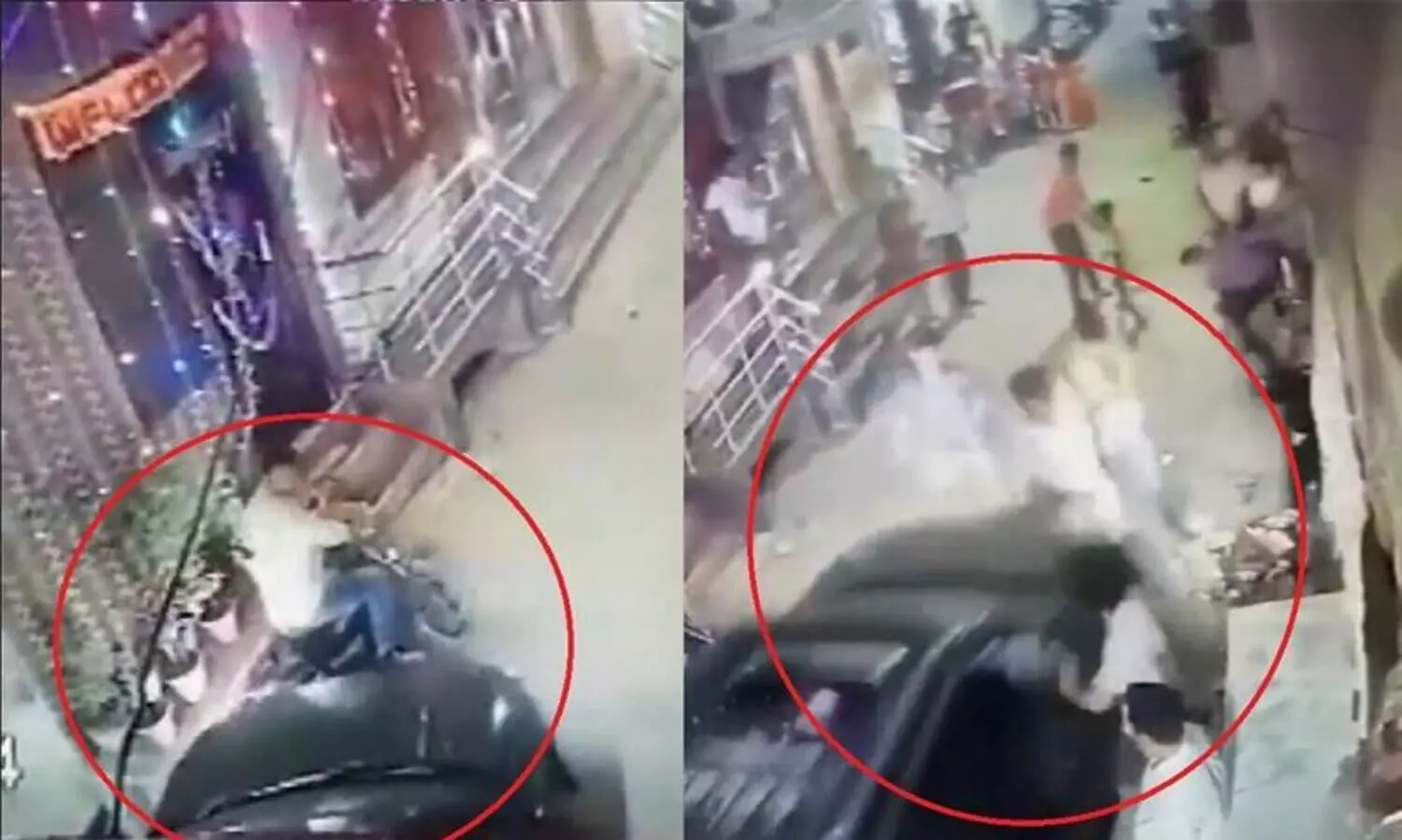 അലക്ഷ്യമായ ഡ്രൈവിങ് ചോദ്യം ചെയ്ത നാട്ടുകാര്‍ക്കുമേൽ കാർ ഇടിച്ചുകയറ്റി യുവാവ്; നടുക്കുന്ന വിഡിയോ