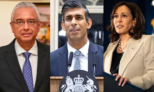Rishi Sunak, Kamala Harris, Pravind Jugnauth