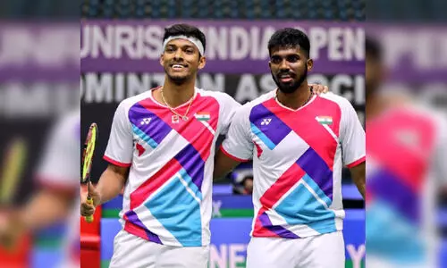 ഫ്രഞ്ച് ഓപൺ ബാഡ്മിന്റൺ; ലോ​ക ഒ​ന്നാം ന​മ്പ​ർ സ​ഖ്യ​ത്തെ വീ​ഴ്ത്തി സാ​ത്വി​ക്-​ചി​രാ​ഗ് ജോ​ടി