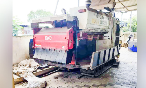 harwesting machine, tractor