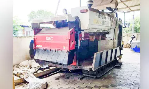 harwesting machine, tractor