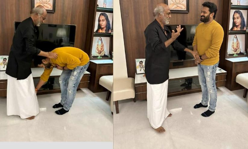 Kantara Movie  Success  Rishab Shetty  meeting Rajinikanths In His Chennai Home