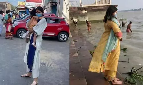 Anushka Sharmas Kolkata  photo  includes cuddles with Daughter Vamika